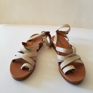 Lucky Brand Beige Wedge Sandals  size 7.5